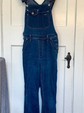 Silver Jeans blue denim overalls with logo tag - the perfect overall!